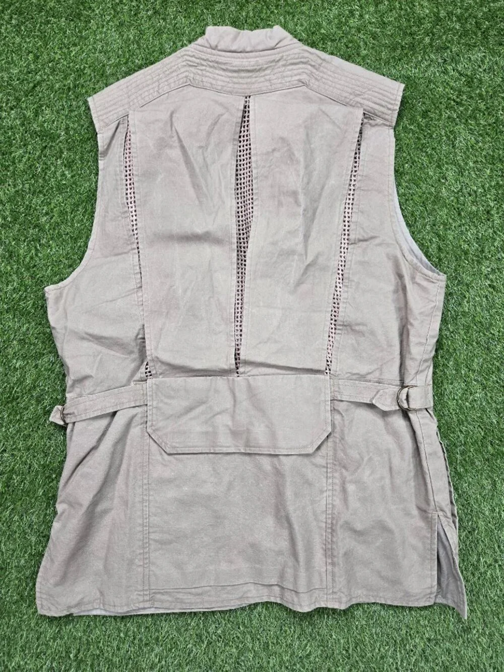 Vintage Banana Republic Vest Mens Medium Beige Safari Multi Pocket Photography